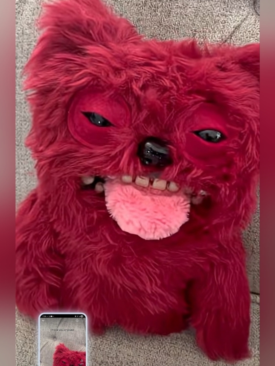 Fuggler Hairy Fuggs Red Plush Monster Toy - Picture 4 of 6